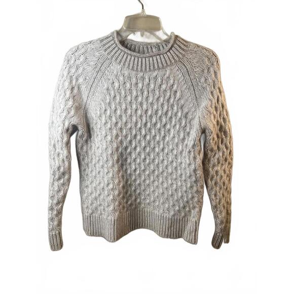 J. Crew Sweaters - J.Crew 100% Cashmere Cream Rollneck Chunky Honeycomb Knit Sweater  Size XS